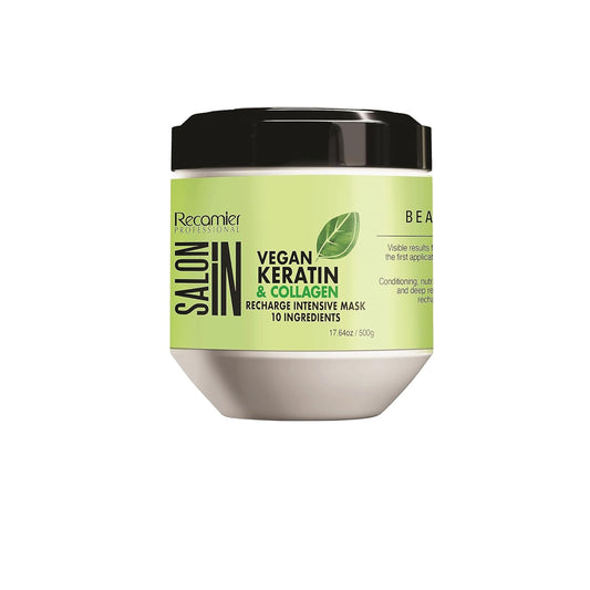 Recaimer Salon IN Vegan Keratin & Collagen Hair Recharge Intensive Mask / Mascarilla Intensiva Recargadora de Cabello con Keratina y Colágeno Vegano de Recaimer Salon In