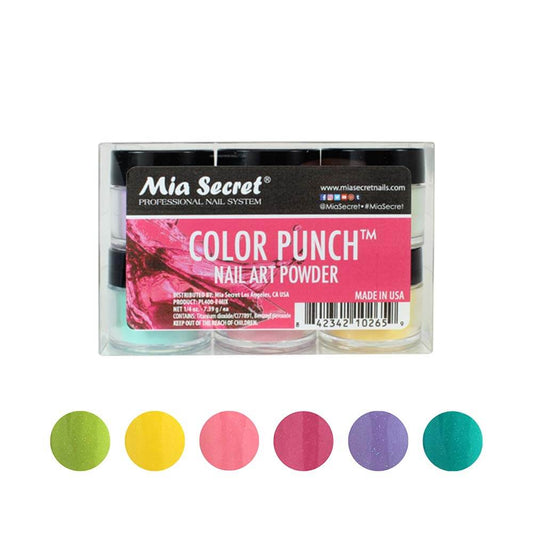 COLOR PUNCH COLORED ACRYLIC POWDER SKU: PL400-E-MIX 6